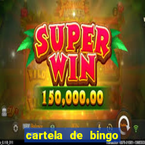 cartela de bingo pra imprimir