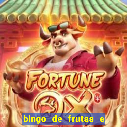 bingo de frutas e legumes para imprimir