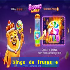 bingo de frutas e legumes para imprimir