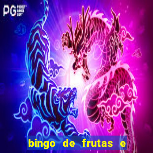 bingo de frutas e legumes para imprimir