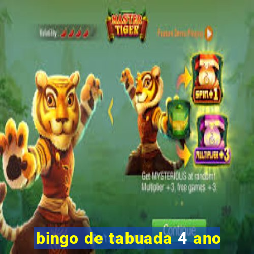 bingo de tabuada 4 ano