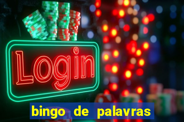 bingo de palavras 3 ano