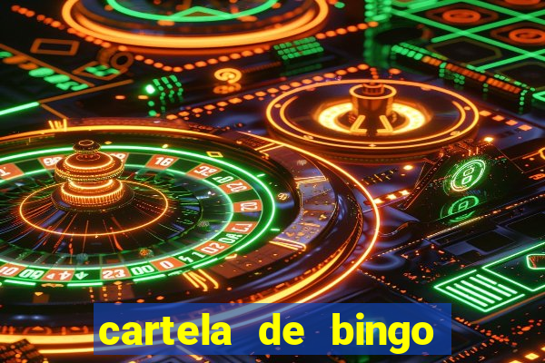 cartela de bingo cha de panela