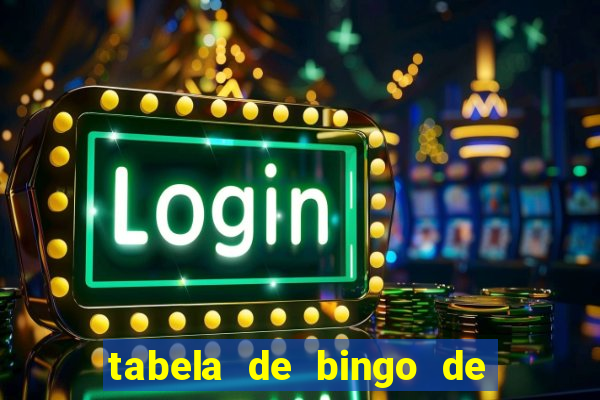 tabela de bingo de 1 a 100