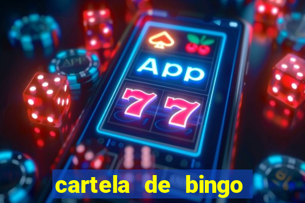 cartela de bingo cha de bebe