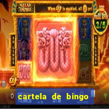 cartela de bingo cha de bebe