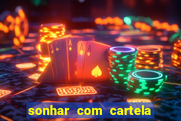 sonhar com cartela de bingo