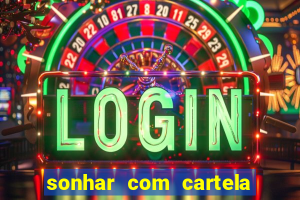 sonhar com cartela de bingo