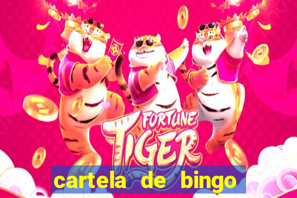 cartela de bingo pra imprimir