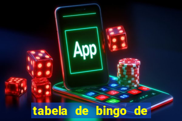 tabela de bingo de 1 a 100