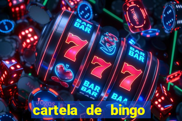 cartela de bingo cha de bebe