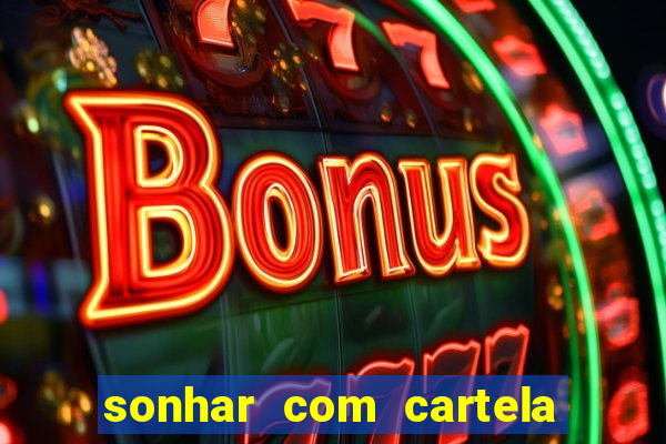 sonhar com cartela de bingo