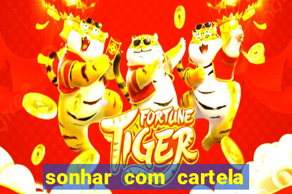 sonhar com cartela de bingo